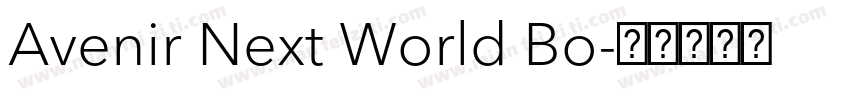 Avenir Next World Bo字体转换